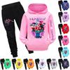 Children's Hooded Top And Pants Two-piece Tracksuit Set Long-sleeved Printed Sweatshirt Set