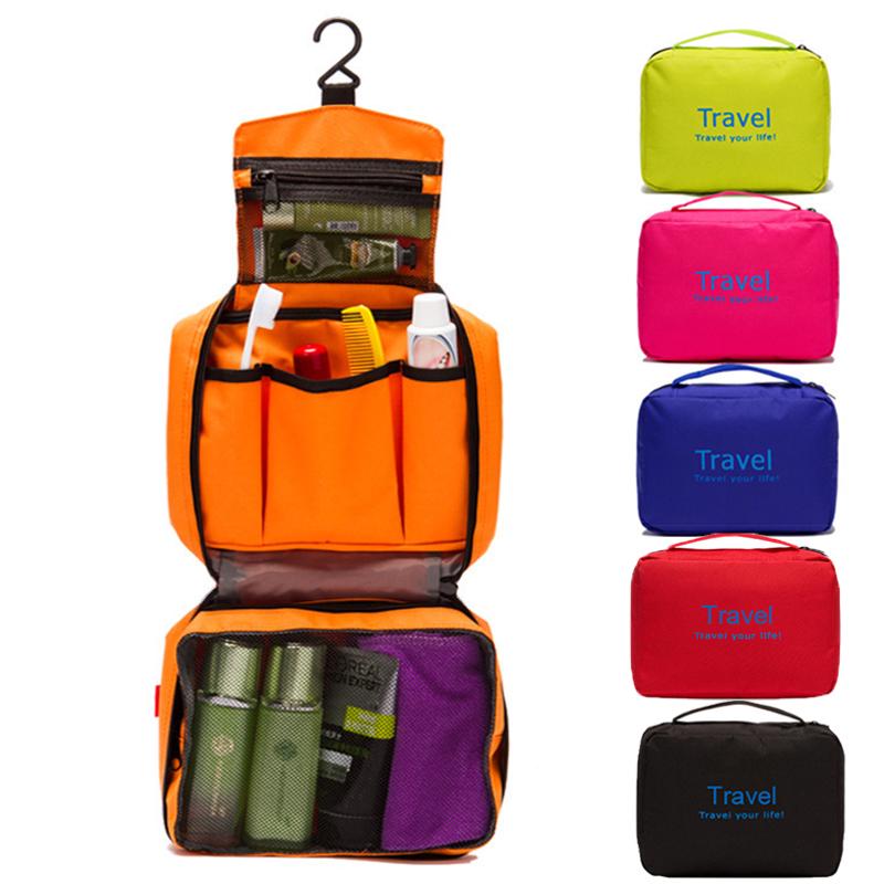 Модная женская мужская сумка на молнии для путешествий, туалетные принадлежности, органайзер для макияжа, подвесные сумки для туалета