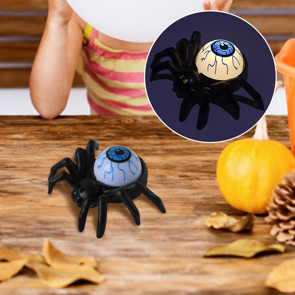Halloween Eyeball Lamp Spider Back Popping Eyeball Candle Light Party Atmosphere Decoration Supplies Led