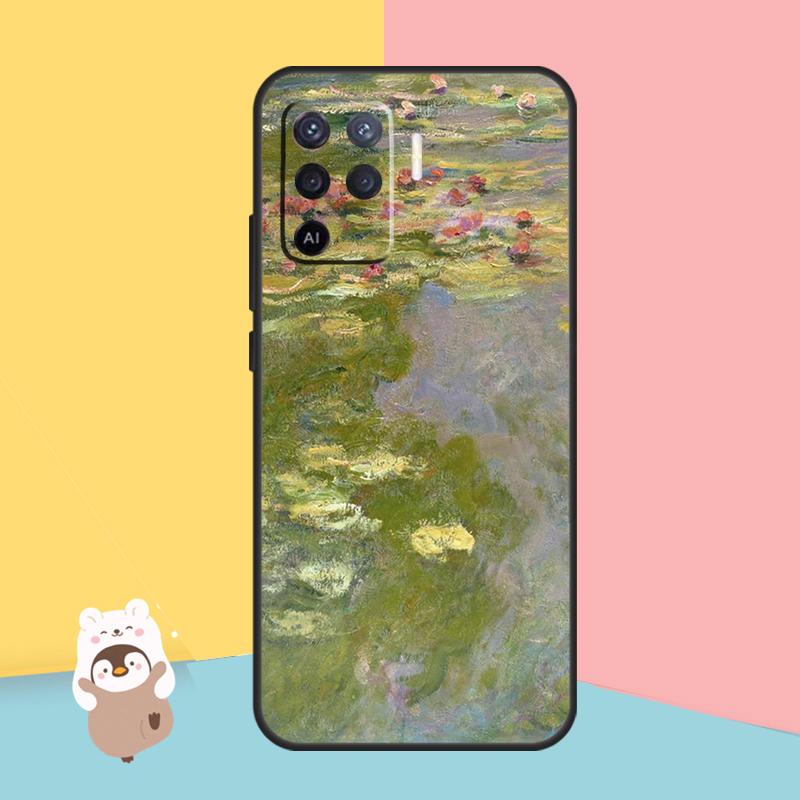 Чехол Claude Monet Garden Lotus Bridge для OPPO A94 A74 A54 A53S A53 A31 A5 A9 2020 A52 A72 A83 A91 A93 A1K A15 A16, чехол