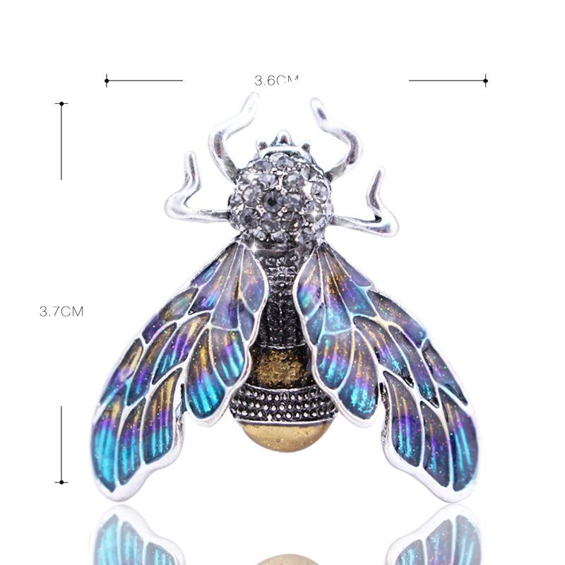 Blucome Cute Enamel Bee Brooches For Women Kid Suit Broach Collar Pins Dress Decoration Crystals Broches Scarf Corsage