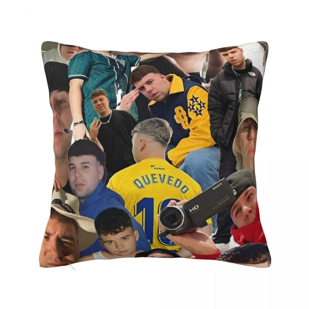 Rapper Quevedo Spanish Singer Pillow Cover Cushion Cover Square Pillow Case Funny Pillowcases For Office Car Home Decorative