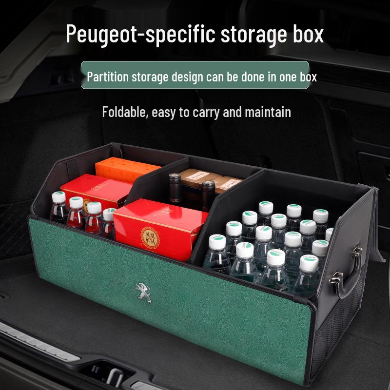 Peugeot Trunk Organizer: Fits 5008, 4008, 308, 408/X, 508, 2008 Storage Box