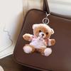 Doll Pendant Keychain Cartoon Bear Wearing Sweatshirt Plush Keyring Car Key Holder Pendant Backpack Accessories