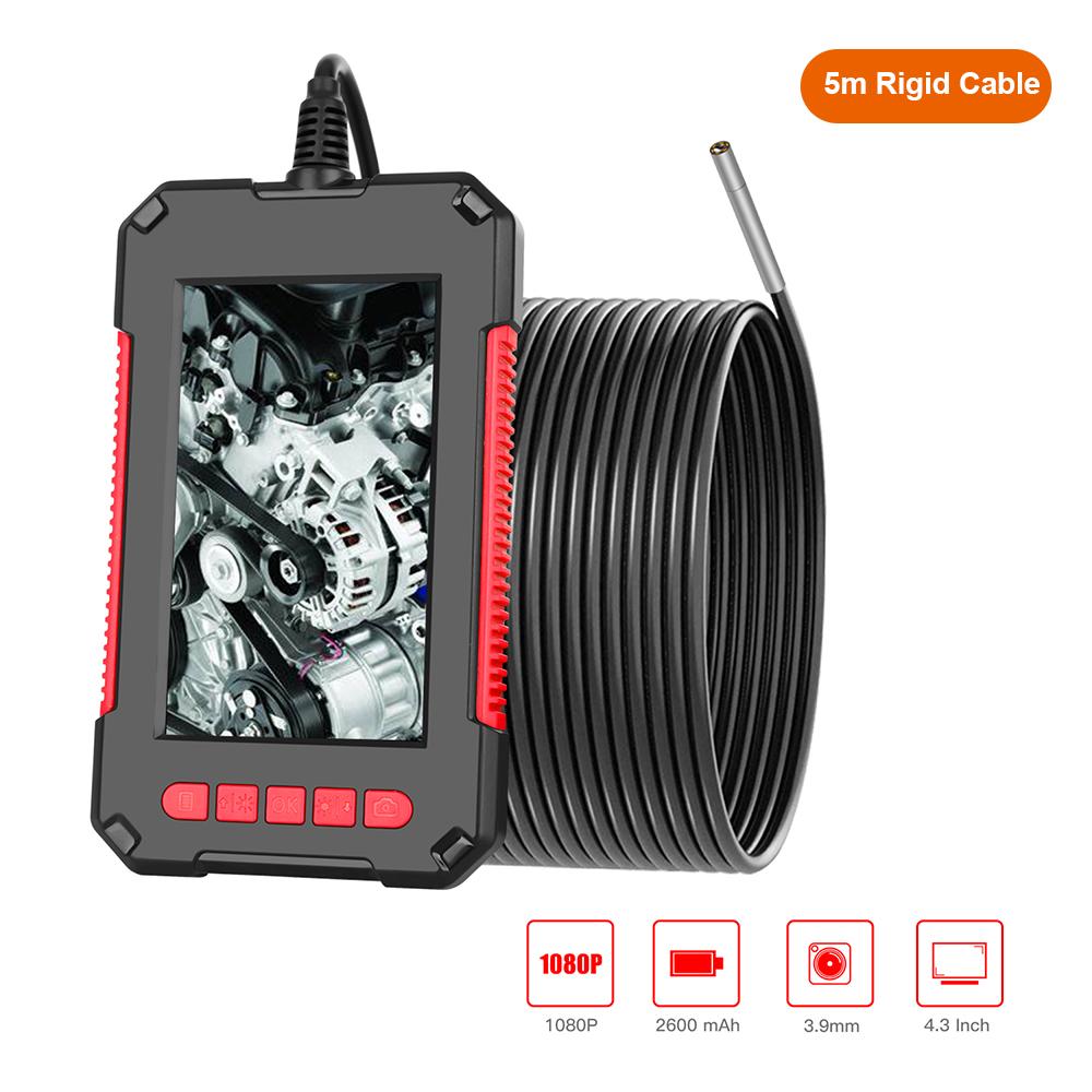 P40 Portable Handheld Industrial Endoscope Borescope Inspection Camera IP67 Waterproof 5.5mm Lens Built In 6pcs