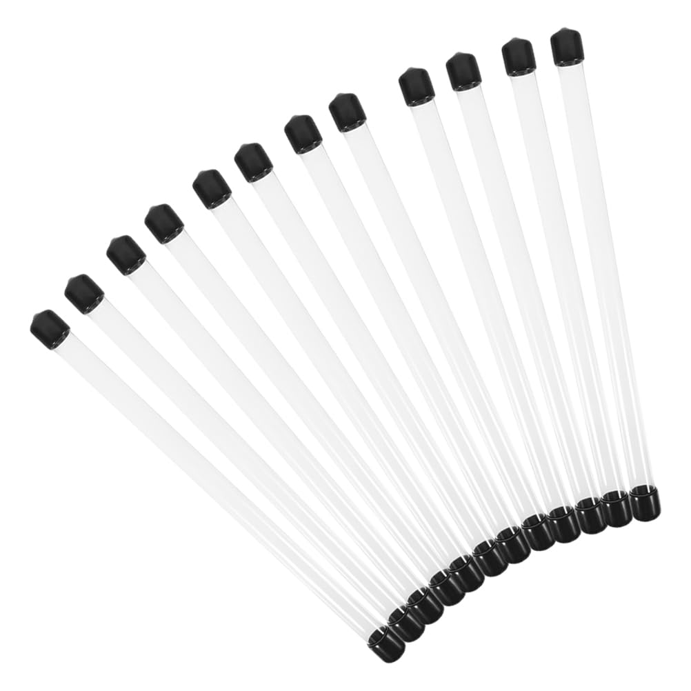 Подставка для благовоний TOPPERFUN, кейс из 12 штук, прозрачная туба для посещений могил, буддийских алтарей, портативные тубы для агарового дерева, только туба (23 x 1.2см10г)