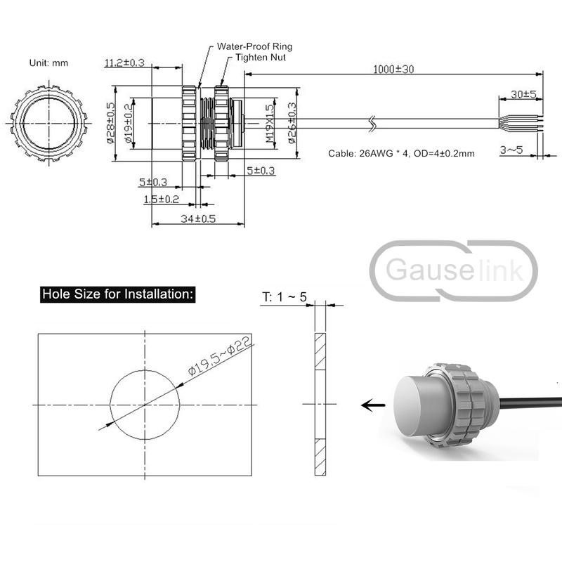 Underwater Submarine Ultrasonic Sensor Module Probe for Distance Measurement Obstacle Avoidance IP68 UART/RS485 Range 600cm