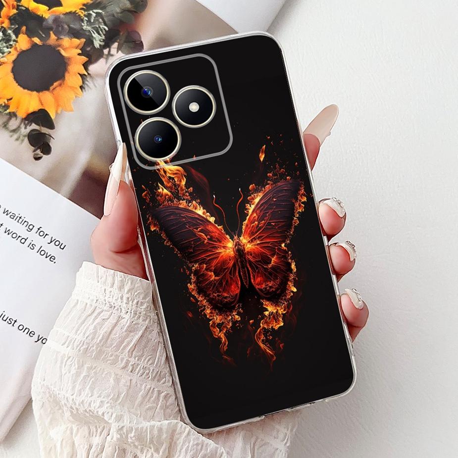 For Realme Note 50 Case RMX3834 Cute Cat Painted Cover Clear Silicone Soft TPU Phone Case For Realme Note 50 Note50 Fundas Coque