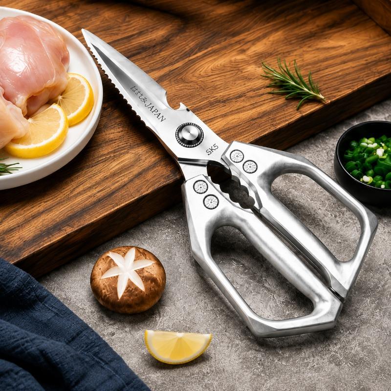 Кухонные ножницы из нержавеющей стали Ножницы для птицы Удаление костей рыбы Многофункциональные Ножницы для нарезки мяса и продуктов Кухонные
