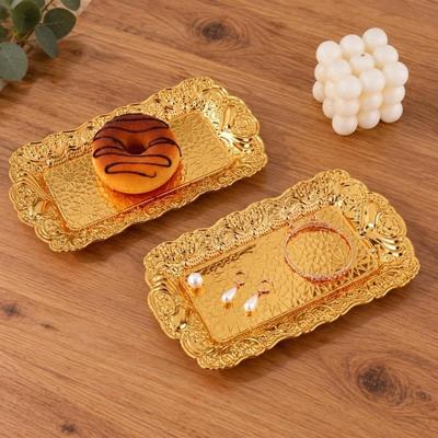 Ring Earrings Storage Metal Serving Trays Iron Jewelry Storage Plate for Party Snacks