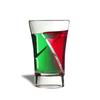 5 Twister Shot Glasses with Double Compartment Double Chamber