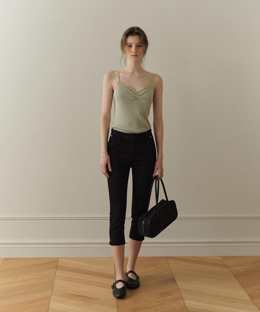 Poyueoaijeuonli Вязаный топ без рукавов с узором муар (4 цвета)