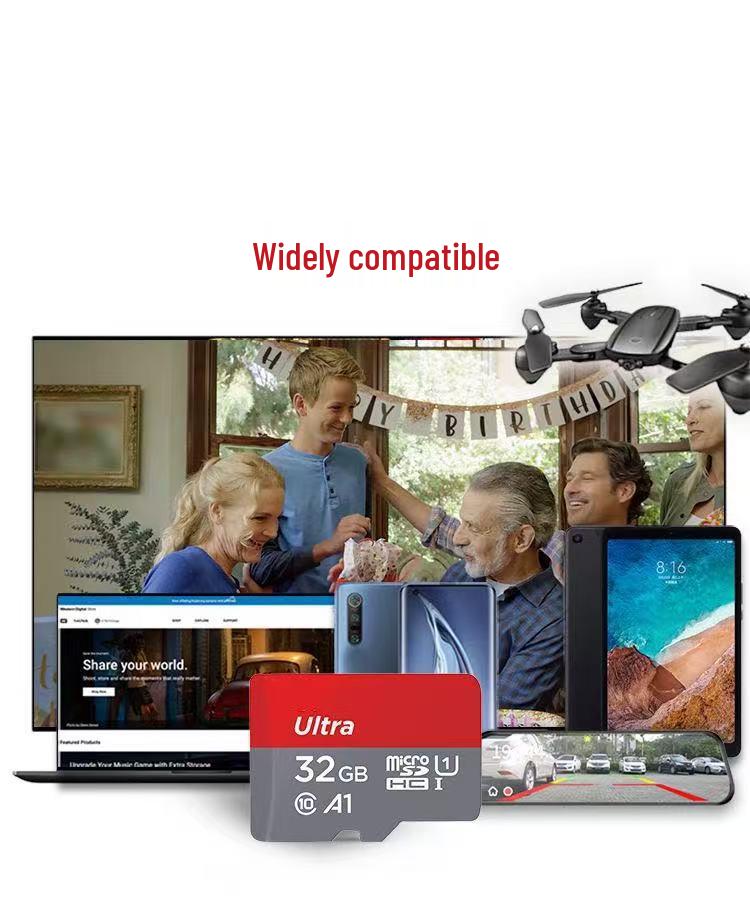 Высокоскоростная карта флэш-памяти: 16 ГБ, 32 ГБ, 64 ГБ, 128 ГБ для видеорегистраторов и устройств видеонаблюдения