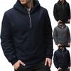 Мужская однотонная толстовка с капюшоном на молнии до середины, мужская спортивная повседневная толстовка большого размера