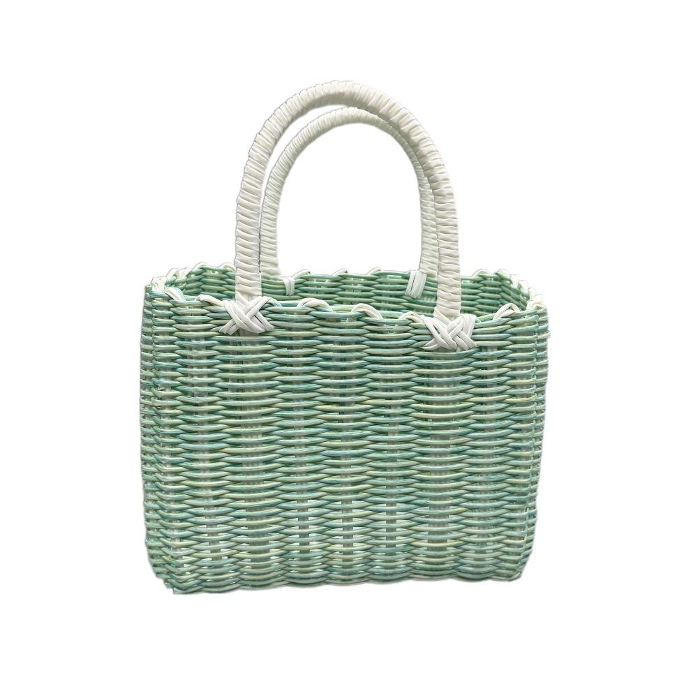 Imitation Rattan Storage Basket Square Woven Handbag New Hanging Baskets Fruit