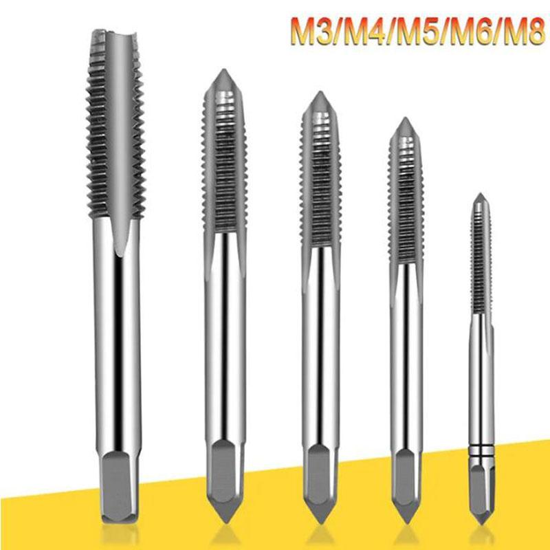 5 шт. HSS M3 M4 M5 M6 M8 машина спиральная точка прямая рифленая винтовая резьба метрическая пробка ручная дрель