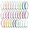 50pcs Baby Girls 10MM Solid Color Ribbon Cover Hard Headband Kids Hair Accessories Pack of 30 Different Colors