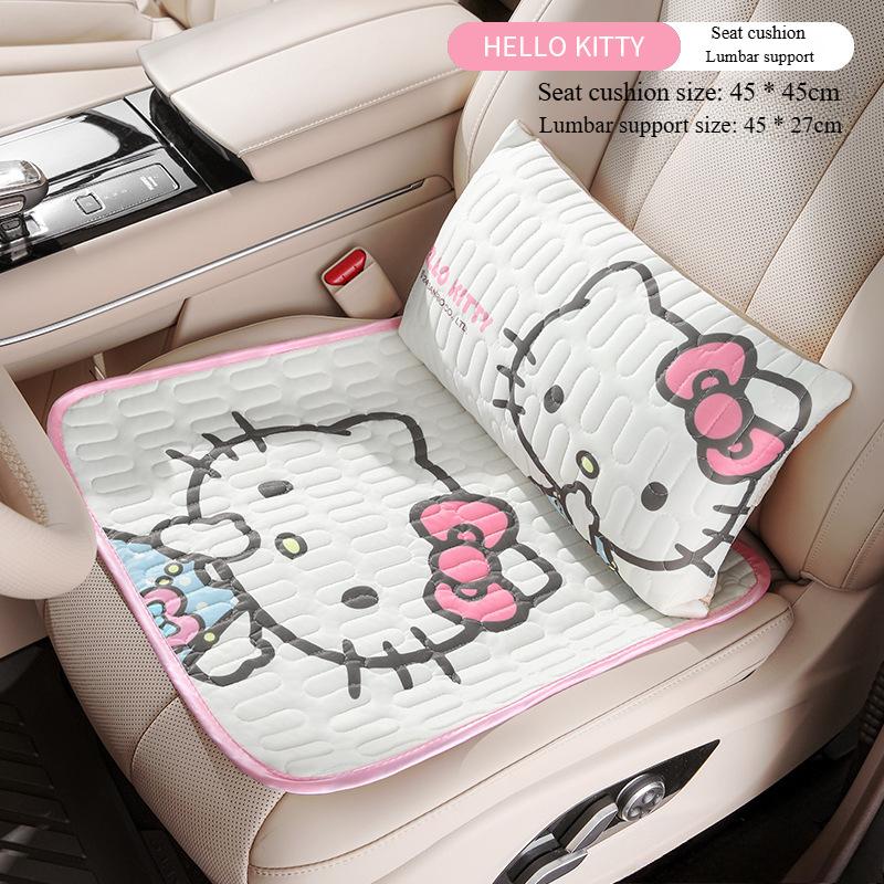 Sanrio Kuromi Car Seat Cushion Summer Ventilation Breathable Latex Cooling Pad for Vehicle Seats Comfortable Support
