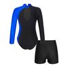 Girls Long Sleeve Gymnastics Leotard Unitard with Shorts 2 Piece Outfits Ballet Dance Bodysuit Biketard Dancewear
