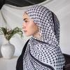 Турецкий шифоновый шарф и платок с принтом 2024