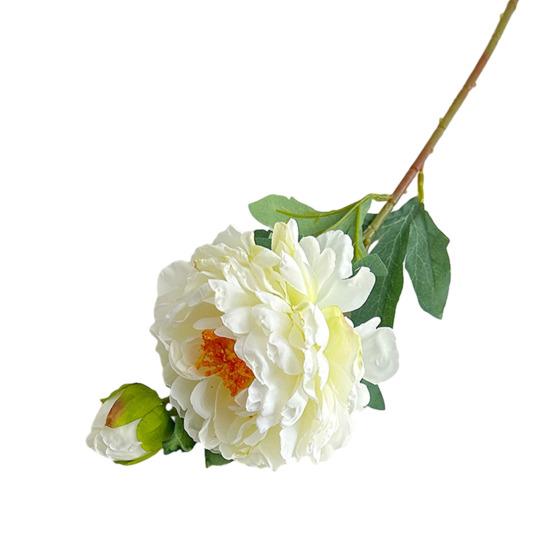 24" Artificial Peonies Flowers Faux Silk Peony Flower Fake Long Stem for Vase Floral Arrangement