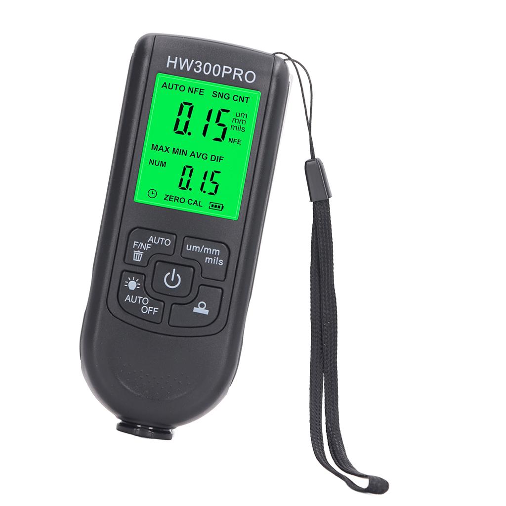 Coating Thickness Gauge High Accuracy Paint Depth Gauge Meter Antislip Thickness Meter Gauge Black