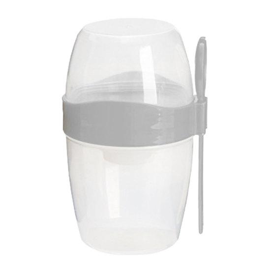 Portable Breakfast Oatmeal Cereal Nut Yogurt Salad Cup with Fork Spoon Double Layer Large Capacity Soy Milk Cup Household Supplies