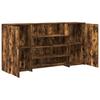 Reception Desk in Smoked Oak 200 x 50 x 103.5 cm Engineered Wood