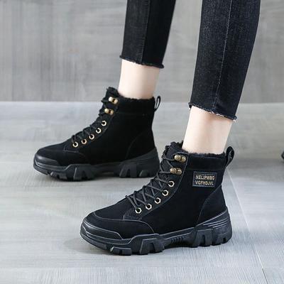 Обувь для женщин со шнурками женские зимние ботинки на высокой платформе корейские шнурки стильные и недорогие весна 2024 мода Y2k