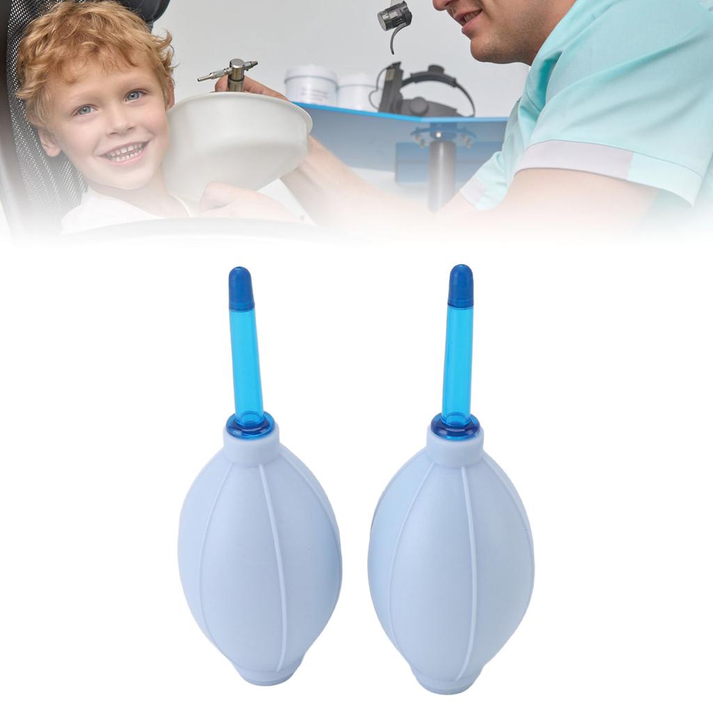 2pcs Ear Syringe Rubber Ear Washing Squeeze Bulb Single Handed  Ear Suction Bulb for Wax Re