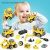 Children's DIY Engineering Mixer Toy: Detachable Excavator & Nut Assembly Set