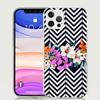 Black White Stripes Flower Phone Case for Apple iPhone 17 Air 16 15 Plus 14 + 13 Mini 12 11 Pro Max 7 8 SE 16Max Soft Shell Cove