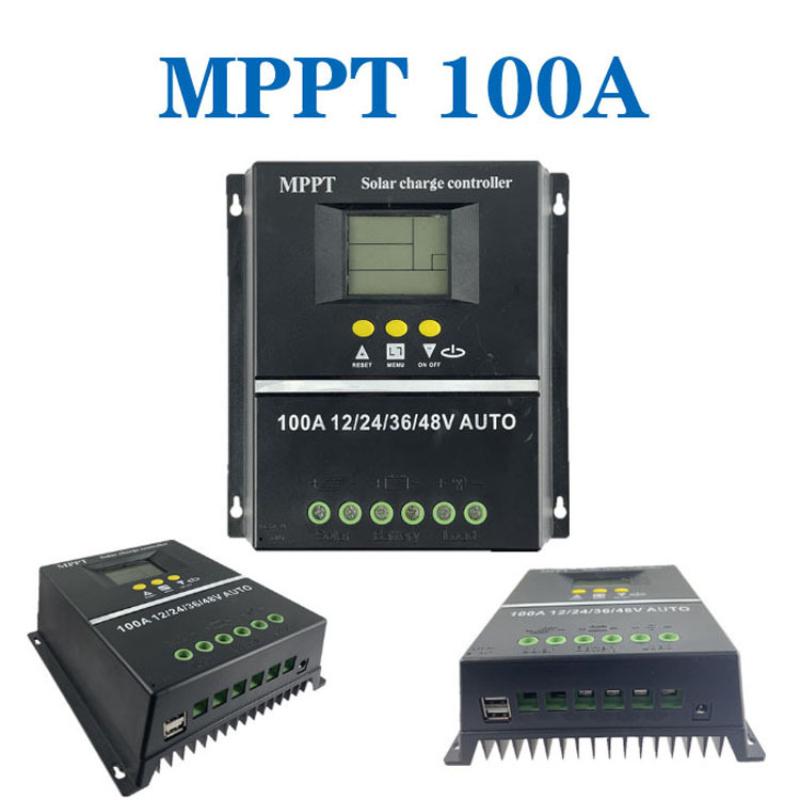 100A MPPT/PWM солнечный контроллер заряда 12 В/24 В/36 В/48 В автоматический контроллер двойной USB