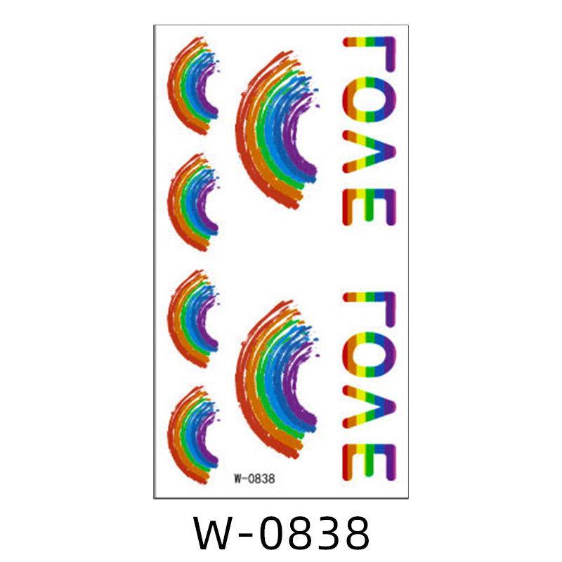 Мультяшная тату-наклейка водостойкая радужная цветная личность милая тату-наклейка детская временная татуировка