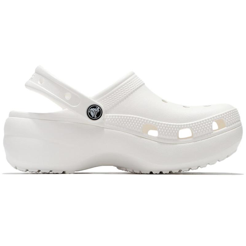 Crocs Классические сабо на платформе EVA Classic Cloud Dok Винтажные сандалии Женские Белые