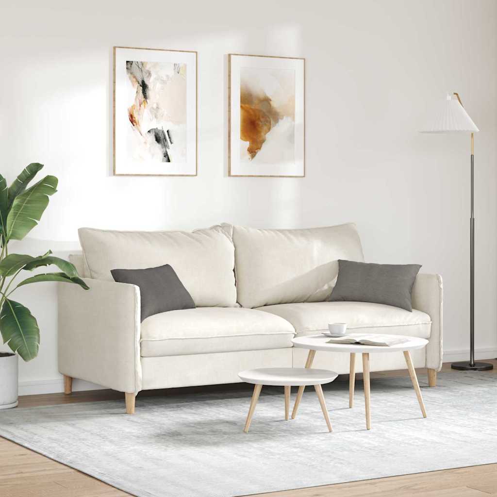 Sofa Cushions 2 Pieces Light Grey 50 x 30 cm Cord Fabric