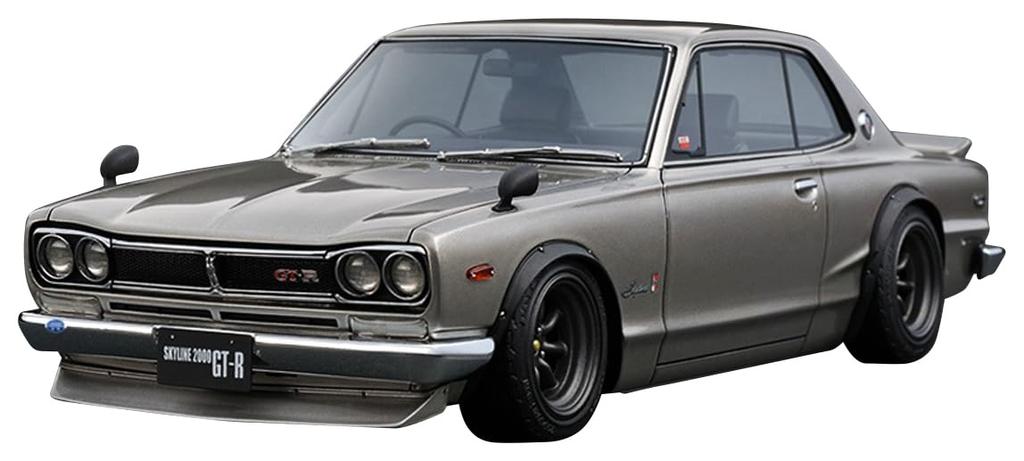 Модель зажигания Nissan Skyline 2000 года, готовое изделие из серебра, масштаб 1/18 GT-R (KPGC10)