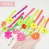 5/10pcs Color Random Gifts Stationery Colorful Soft Silicone Flowers Gel Pen Black Ink Ballpoint Pen