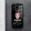 Чехол для телефона Bicycle T-TrekS для iPhone 17 Air 16 E Pro Max 15 14 13 Mini 12 Pro 11 Max Plus Черная стеклянная крышка