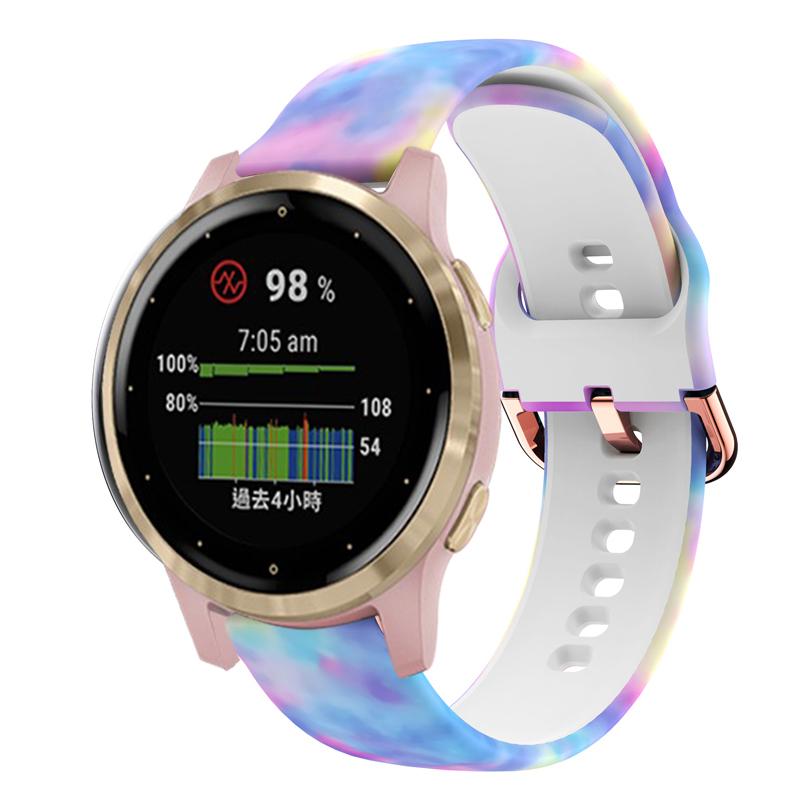 Классический 18-миллиметровый ремешок для часов Garmin Venu 2S, спортивный силиконовый ремешок с принтом леопарда для Garmin Forerunner 255S, аксессуары для браслетов