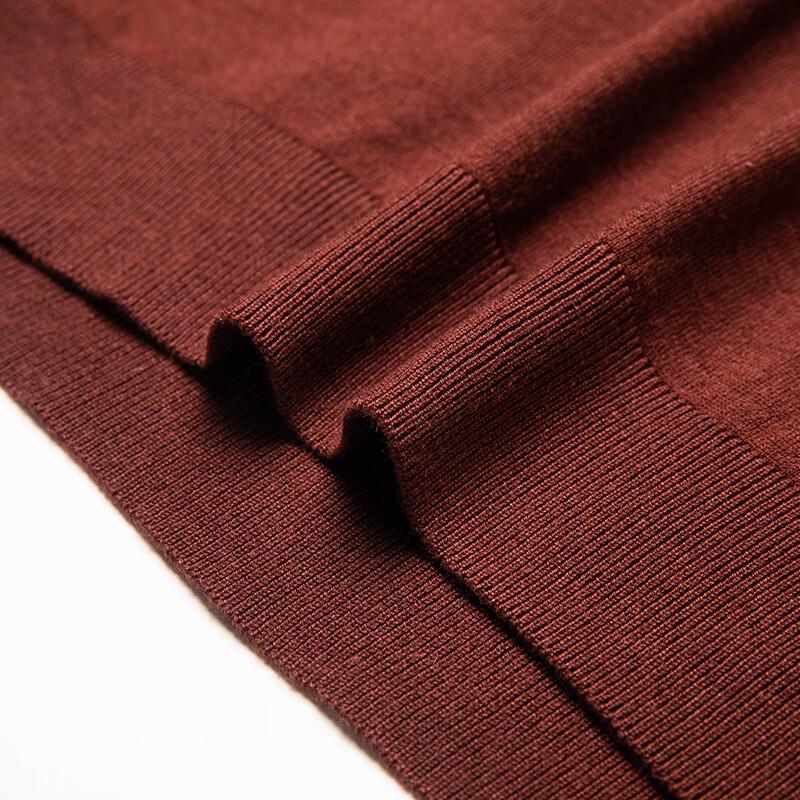 Yiliteng Men's Merino Wool Blend Half-High Collar Knitted Sweater