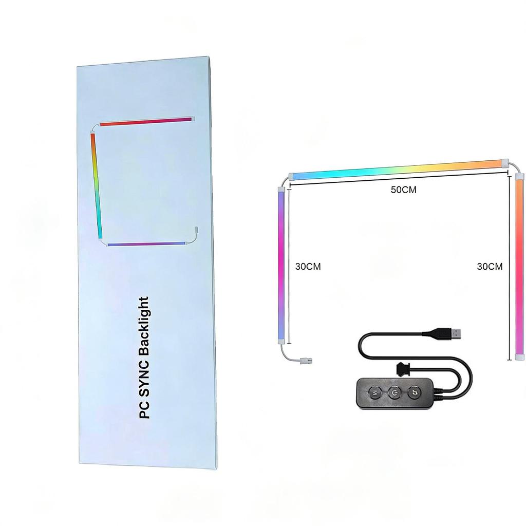 RGB-синхронизированная светодиодная лента для стримера: Неоновые эффекты окружения для игровых мониторов с музыкальным ритмом