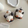 Plush Earbuds Case for AirPods 4th Generation,Funny Creative Cute Cartoon Fluffy Penguin Design Cover Compatible with AirPods 3 for Girls Boys Kids