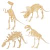 6Pcs/Set Dinosaur Skeleton 3D Puzzles Model Assorted Figurines DIY Assembly Simulation Dino Mammoth Bones Decoration Toy