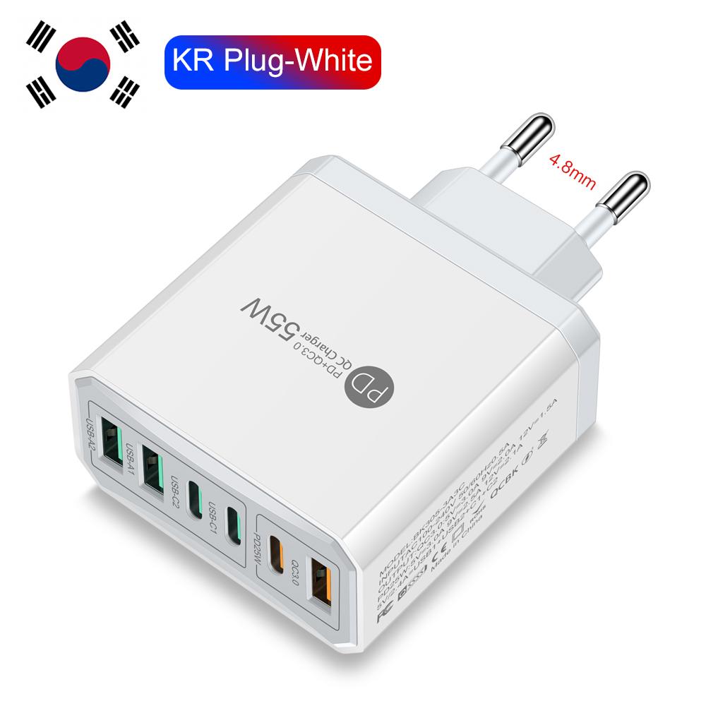 Общая мощность 100 Вт USB Зарядное устройство Быстрая зарядка 6 портов Quick Charge 3.0 Дорожное зарядное устройство для iPhone Samsung Xiaomi Зарядное устройство для телефона