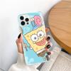 Прозрачный чехол для Samsung A04 A14 A23 M33 M53 Realme 10 9 C35 C55 VIVO X80 Infinix Hot 30 Note 11 Tecno Spark 8P Pro S-40 Spongebob