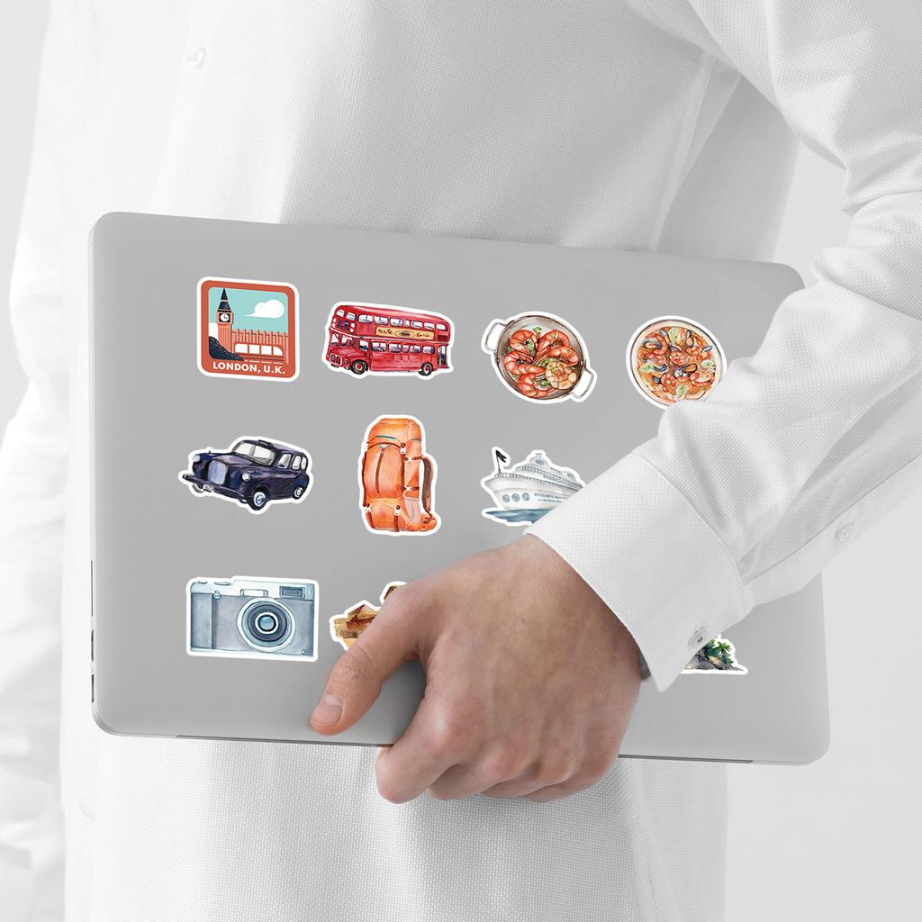 Серия «50 туристических достопримечательностей» Граффити-наклейки Наклейки для украшения водонепроницаемые для чашки, компьютера, скейтборда, наклейки для канцелярских товаров