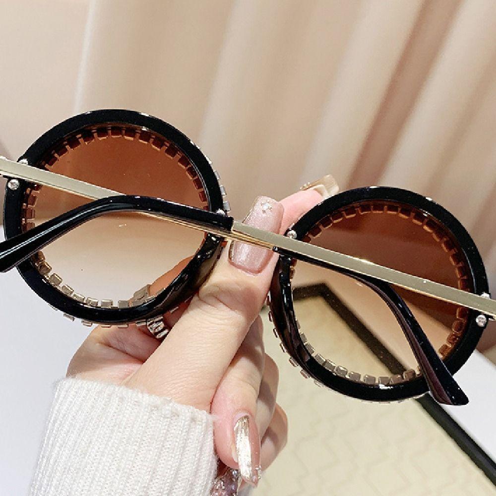 Fashion Rhinestone Sunglasses Steampunk Women Spectacles Convenient Beach Party Sun Glasses  Travel