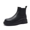 British Style Women Chelsea Boots Genuine Leather Heel Platform Comfortable Anti-slip Ankle Boots Winter Warm Women Short Boots