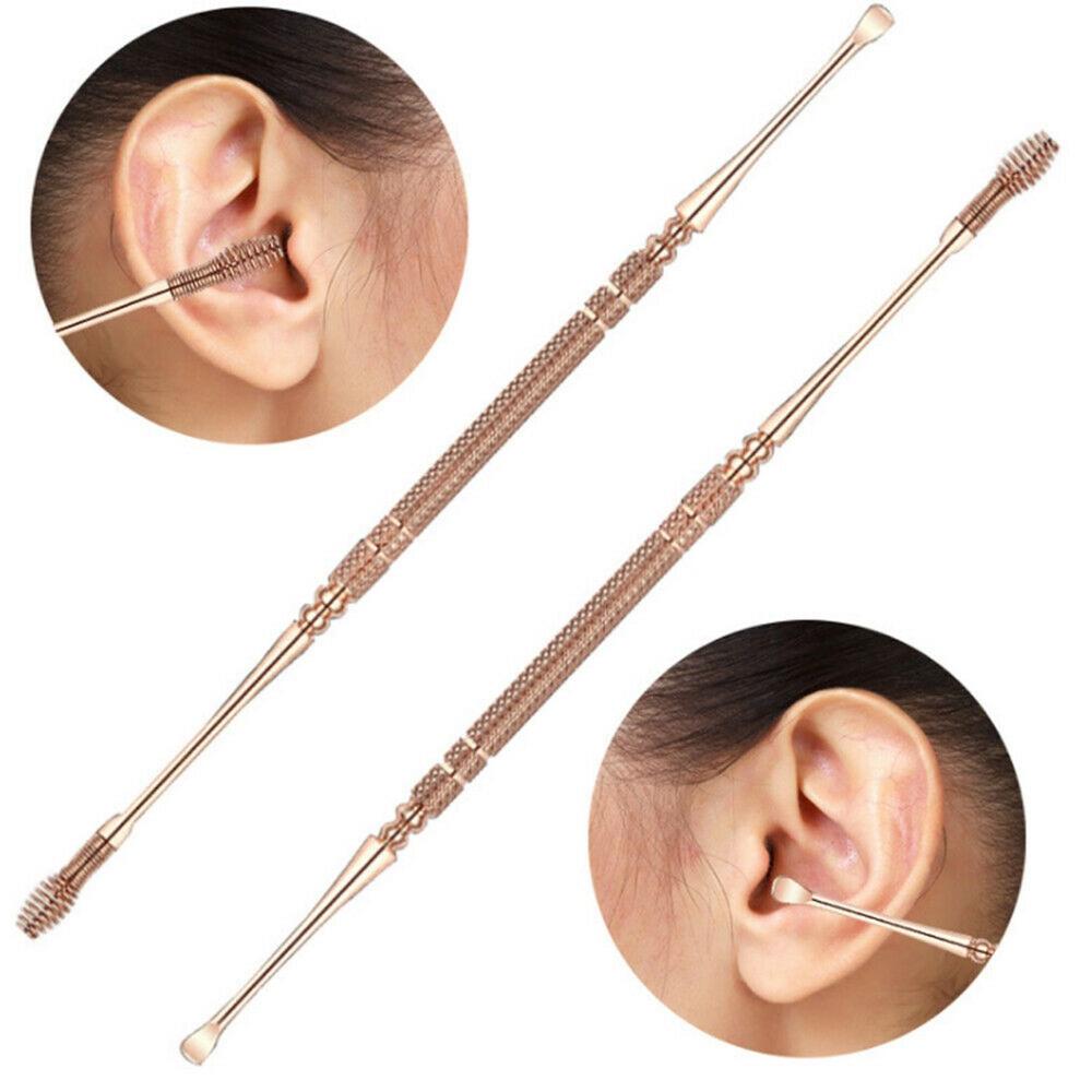 1PC Spiral Stainless Steel Cleaning Tool Dual Head Spring Ear Cleaner Ear Spoon Earpick
